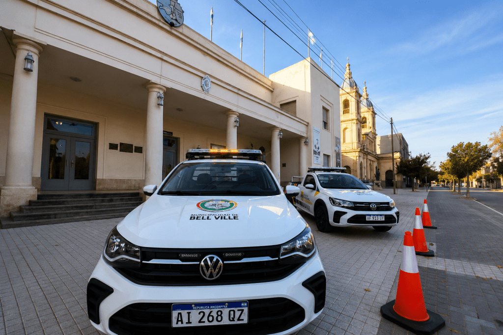 Nuevas camionetas incorporadas al parque automotor municipal.