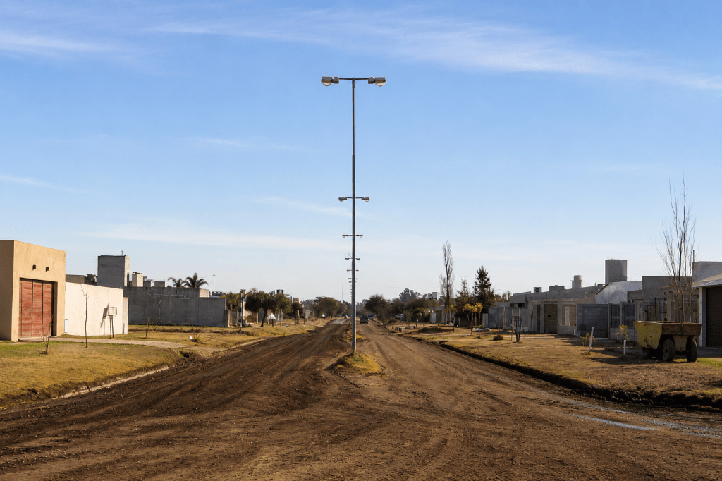 Vecinos y autoridades vinculados al programa Juntos a la Obra que permitirá ejecutar cordón cuneta en Campos del Oeste.