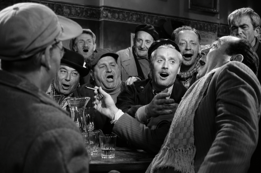 Escena de la película italiana Il Ferroviere (1956), dirigida por Pietro Germi, proyectada en el ciclo de clásicos italianos del Cine Club Coliseo.